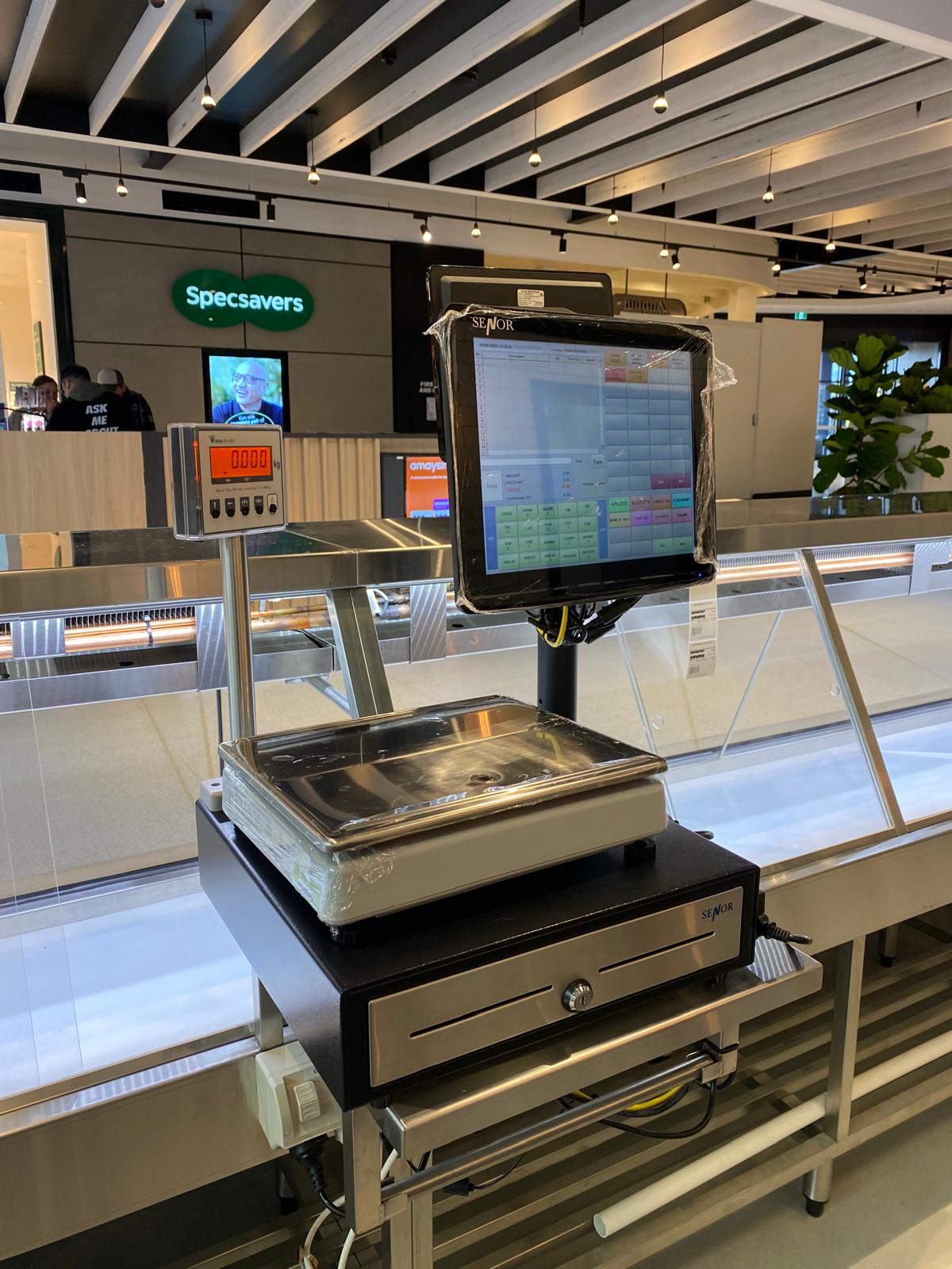 Fish shop scale integrated with POS