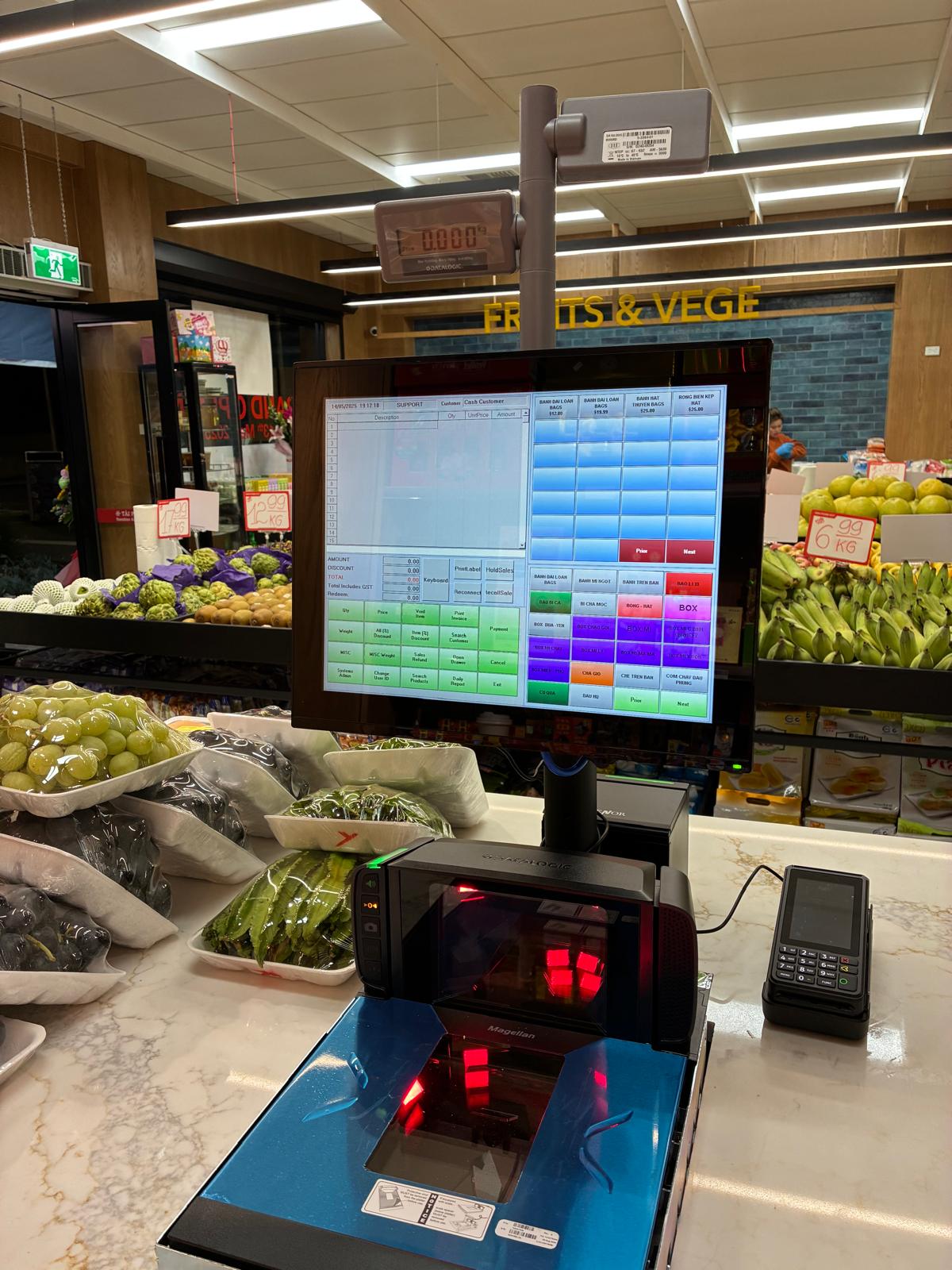 Retail Edge grocery checkout installation